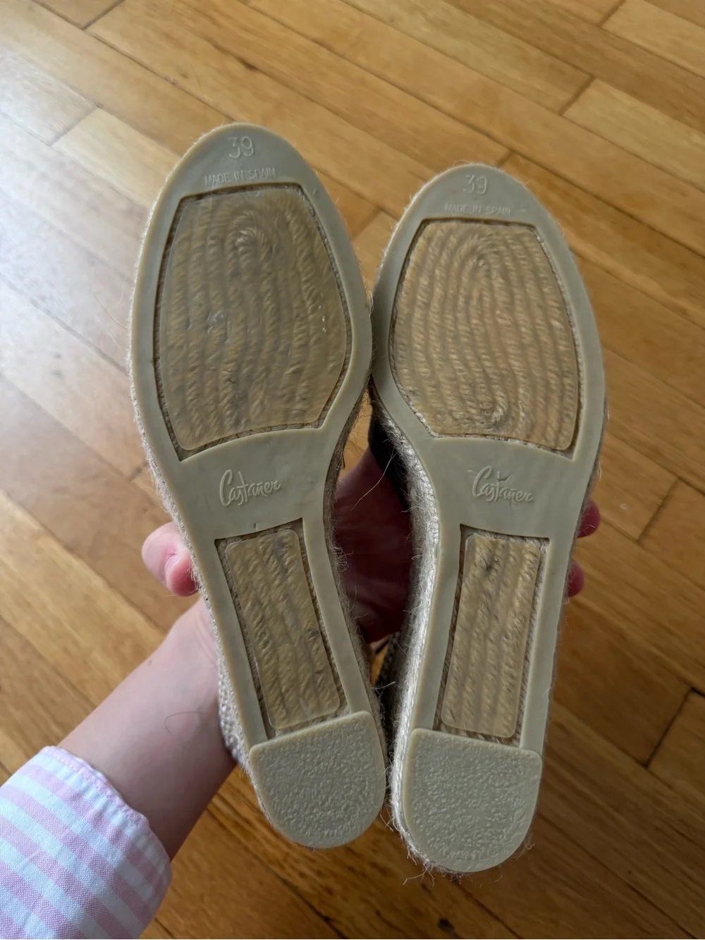Blue Canvas Espadrille Wedge Sandals with Ankle Tie